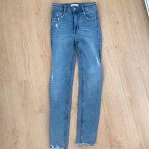 High waist skinny jeans